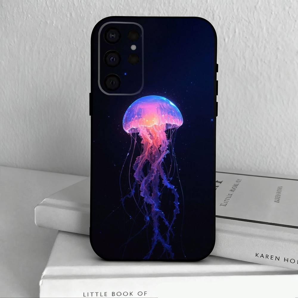 Розовый Медуза Слеза Чехол для Телефона Для Samsung S25,S24,S21,S22,S23,S30,Ultra,S20,Plus,Другие Мягкий Черный Чехол