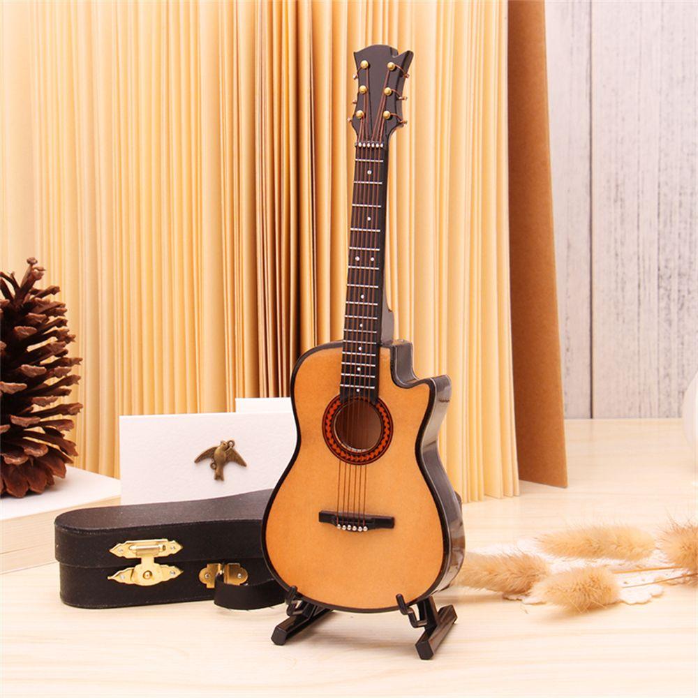 Dolls House Miniature Guitar Desk Decor Guitar Scale Model Acoustic Guitar Toys Guitar Ornaments