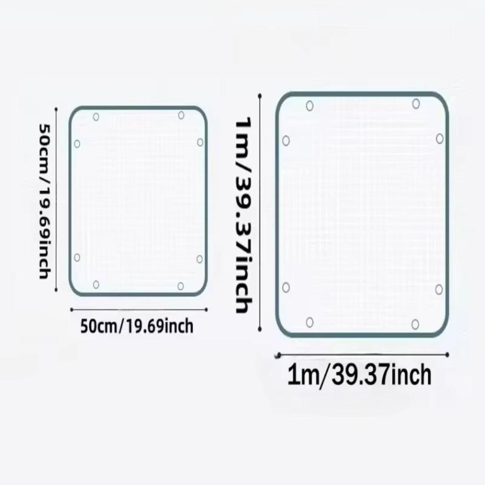 19.68/39.37in Plant Repotting Square Mat Waterproof Transplanting Mini Grid Cloth Bonsai Mud Transparent Garden Flower Mat