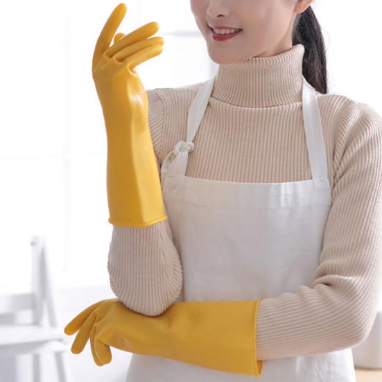 Чистящие перчатки Дышащие маслостойкие резиновые перчатки против царапин широкого применения для мытья кухни