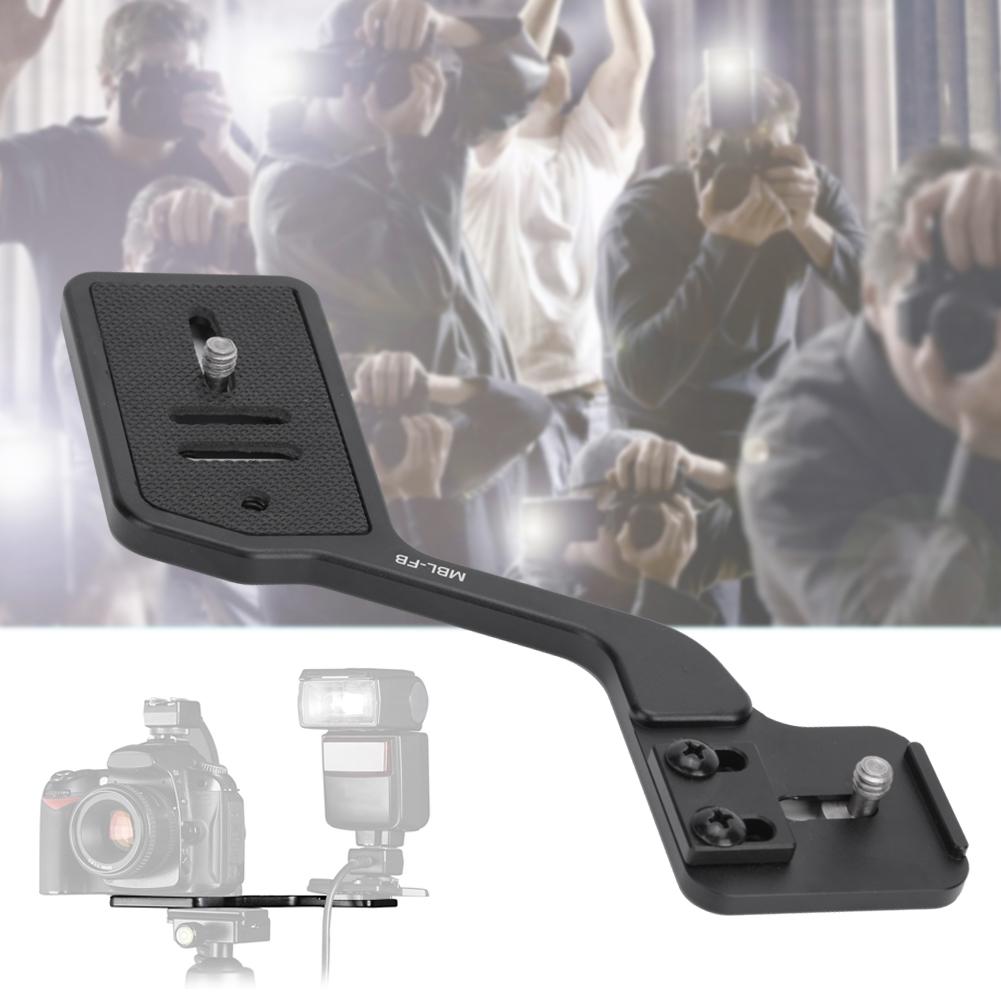 Aluminium Alloy Camera Flashlight Tripod Bracket with Dual 1 4in Screw for DSLR Stand Shooting