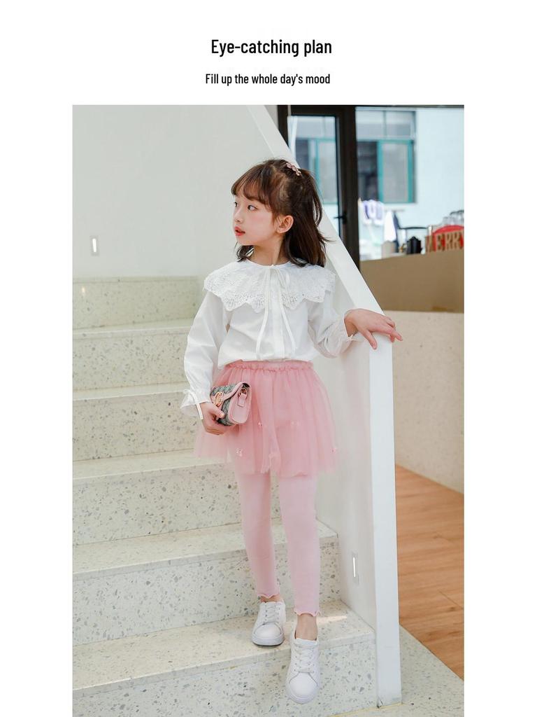 Юбка-брюки из сказочного тюля в корейском стиле для девочек, на весну/осень