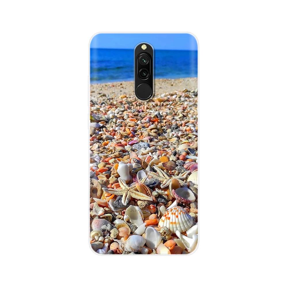 Чехол для Redmi 8 8A Pro, ТПУ Силикон, Ударопрочный, Чехол с Кошкой для Телефона, Для Redmi 8 8A 7 7A redmi7, Прозрачный, Печать, Мягкий