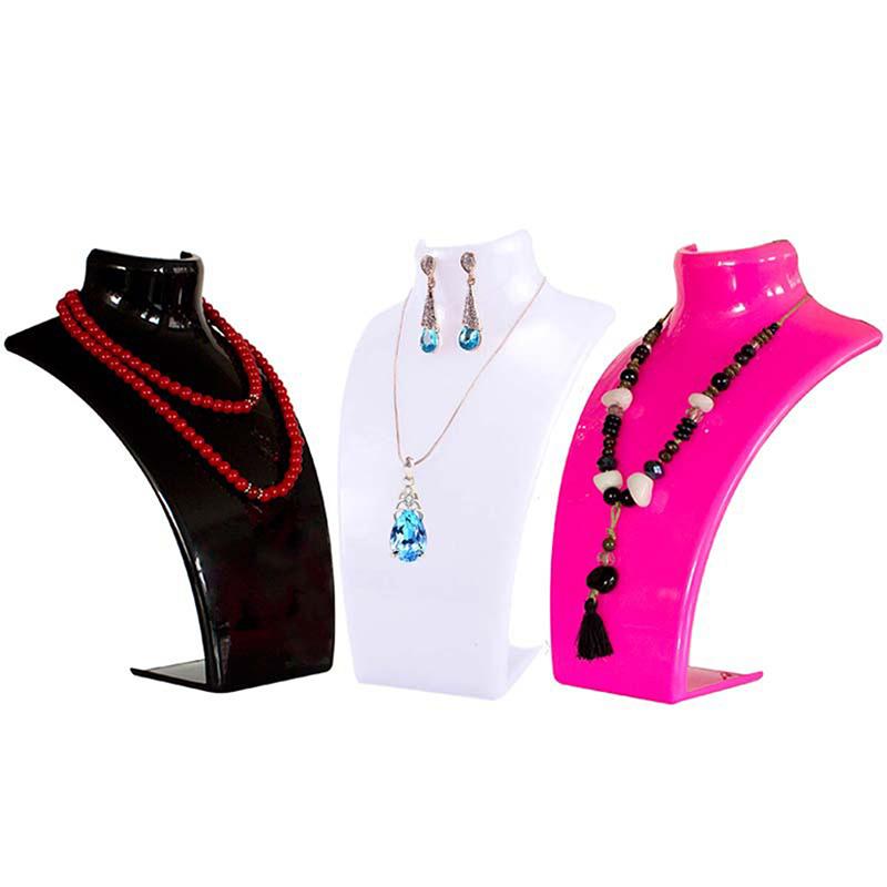 Mannequin Bust Jewelry Display Rack Necklace Display Holder Jewelry Organizer