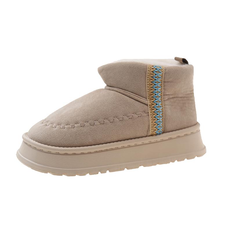 Модные ботинки на плоской подошве с круглым носком, роскошные дизайнерские зимние ботинки, женские зимние модные элегантные ботинки 2024 года