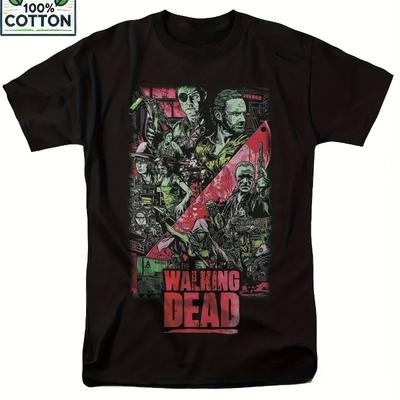 The Walking Dead AMC T-shirt Zombie Horror Propaganda Graphic Design T-shirt Vivid Retro Design Women's T-shirt