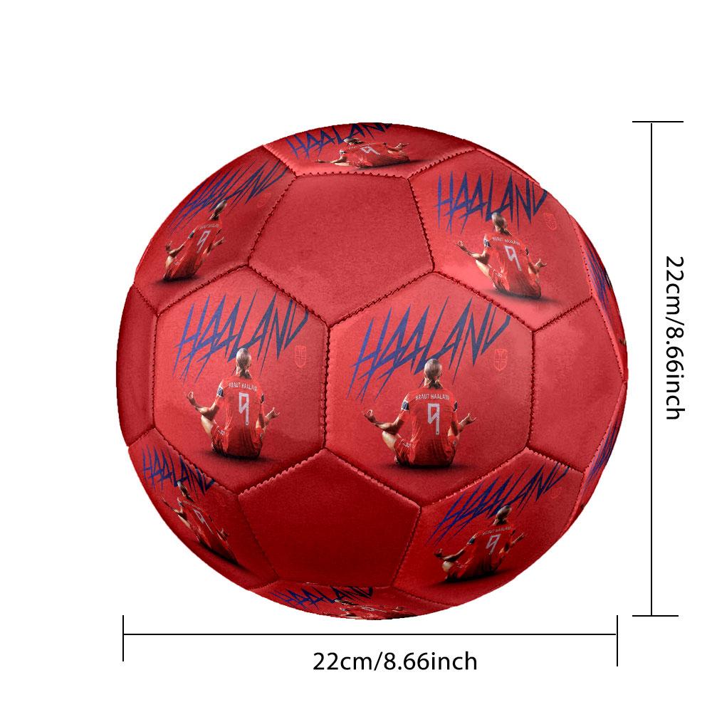 1PC Haaland Modern Great size 5 soccer ball PrahaIndoor Soccer Ball Colorful All Ages Machine Stitched PVC Competition Ready Durable High-Bounce