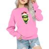 Kids' Fashion Loose-Fit Casual Long-Sleeve Christmas Print Oversized Crewneck Sweatshirt