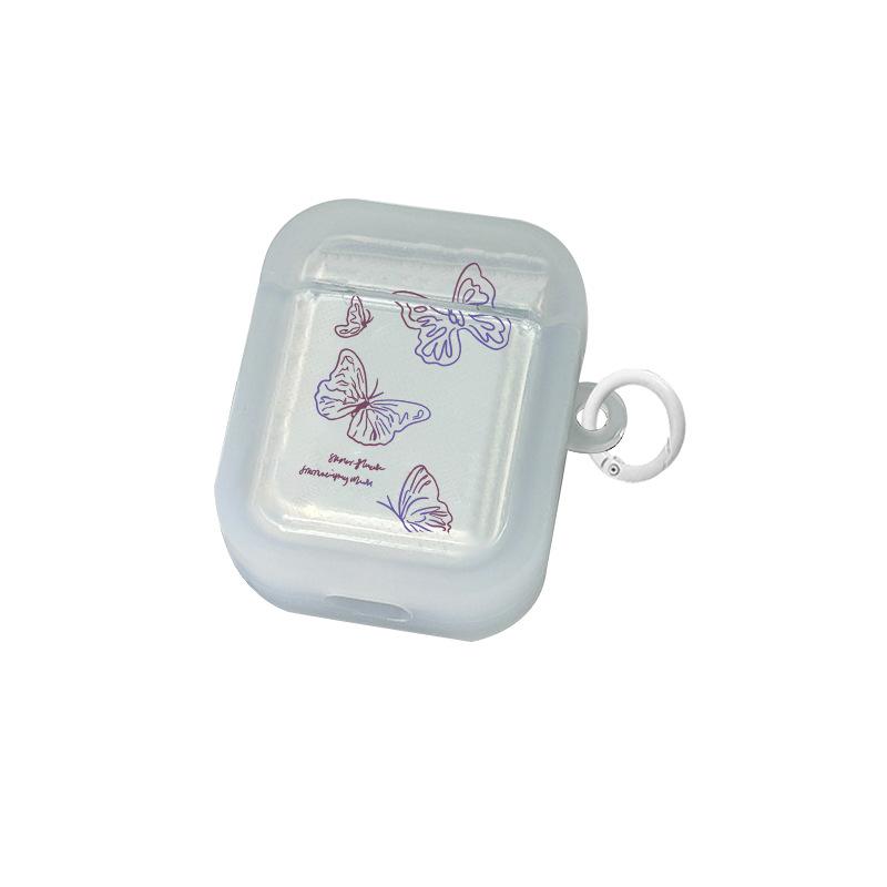 Transparent color simple butterfly for Apple AirPods 1 /1/1 generation protective case pro bluetooth headset