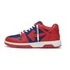 Out Of Office Round Toe Lace-Up Mid-Top Sneakers Men Sneakers Red Blue OMIA189F22LEA0014625