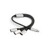 USB C «папа» на три USB C «мама» сплиттер-конвертер, удлинительный соединительный кабель для зарядки и передачи данных