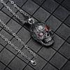 Gothic Hollow Pendant Necklace Eyes Ruby Stainless Steel Men's Acsergery Silver Gift