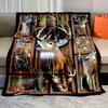 Ultra-Soft Reversible Flannel Blanket with Adorable Deer Design-Perfect for Couch, Bed, Travel | Durable & Versatile All-Season Gift Idea