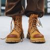 3370 Martin boots for men and women couples mountaineering hiking rhubarb boots retro tooling autumn and winter high-top leather boots