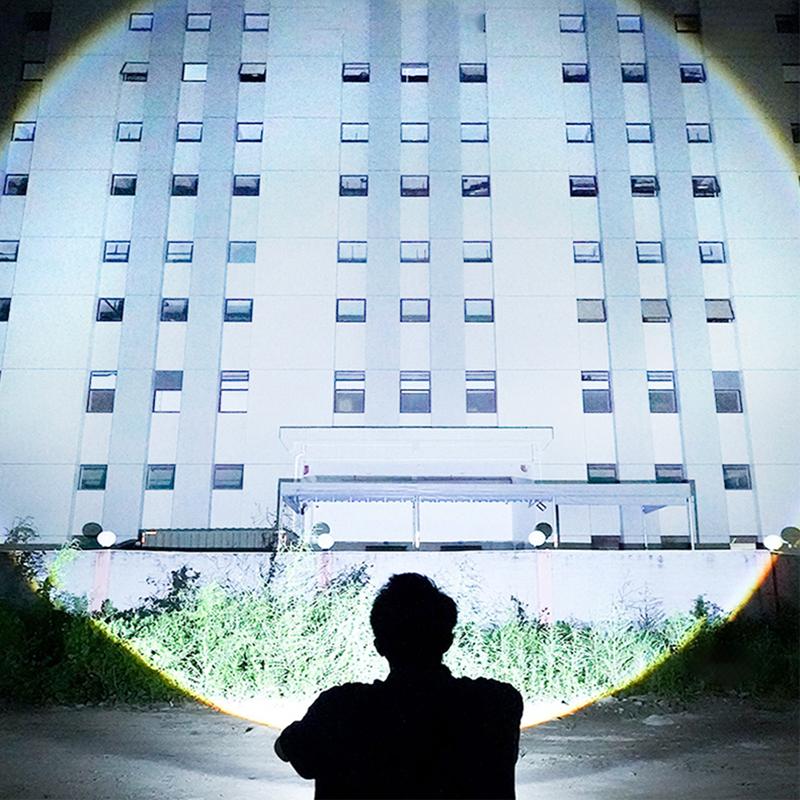 Светодиодные фонари высокой мощности 2000 м, телескопический зум, сильный прожектор и большой прожектор, питание от батареи 18650 26650