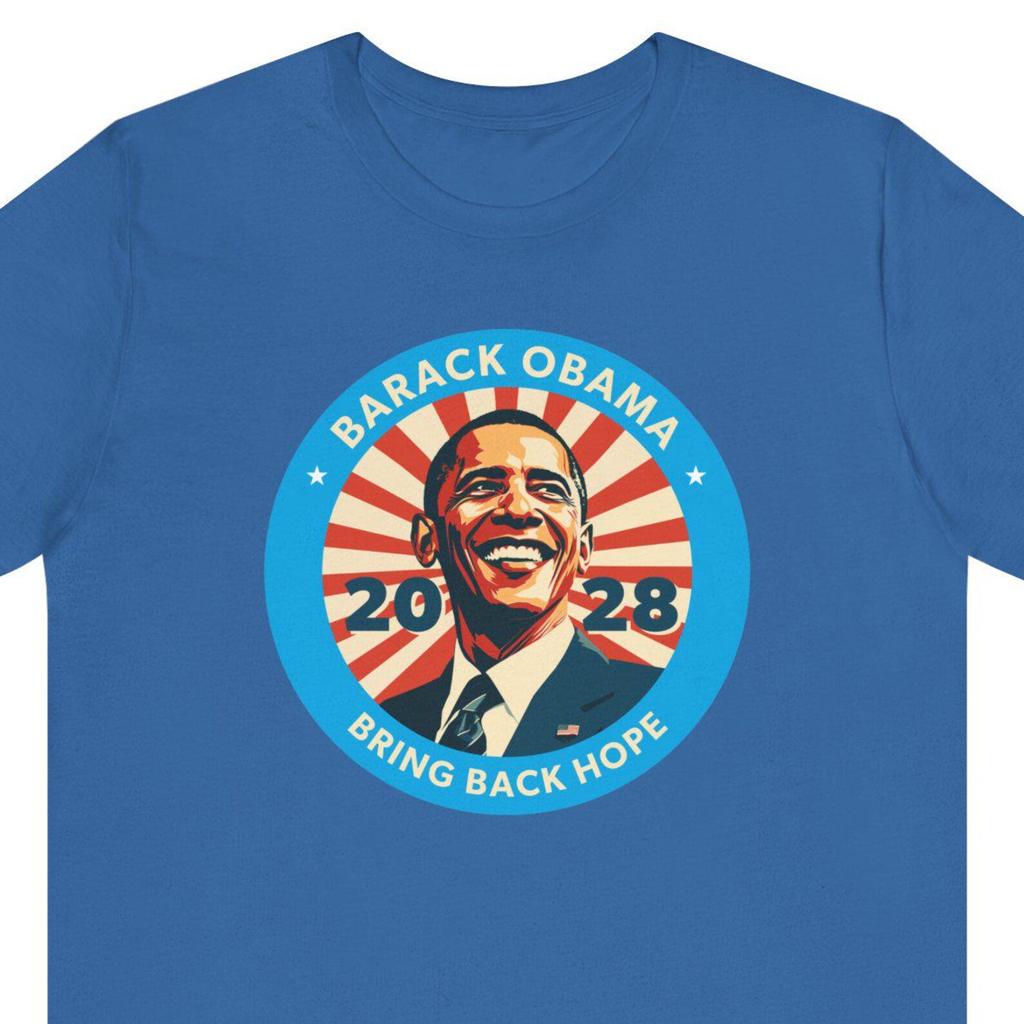 Barack Obama 2028 unisex t-shirt, Obama For President 2028, Bring Back Hope tee, President Obama Illustration, Progressive Hope