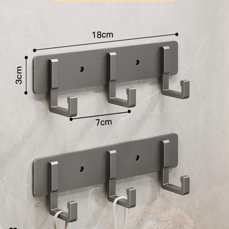 Крючок для одежды Настенный настенный шкаф для тестирования Полотенце Ванная комната На стене даже ряд Бесплатный удар за дверью Крючок для одежды в ванной комнате