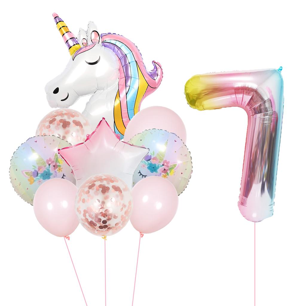 Воздушные шары в форме единорога и радуги на день рождения для принцессы, розовые, довольно гигантские, суперформы, для девочек и мальчиков, товары для вечеринок