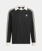 Adidas Вафельная футболка-поло с длинным рукавом - Черный / Kq6866