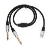 18 Inch To 14 Stereo Splitter Y Cable Gold Plated 3.5mm Dual Channel Female To Dual 6.35mm Mono