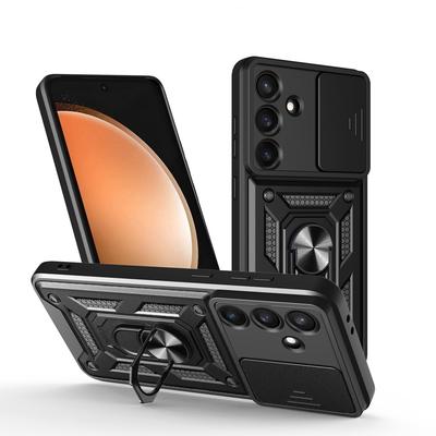 Чехол для Samsung Galaxy S25 FE 5G, противоударный бронированный чехол со сдвижной камерой для Galaxy S25FE, защитная крышка с кольцом-держателем