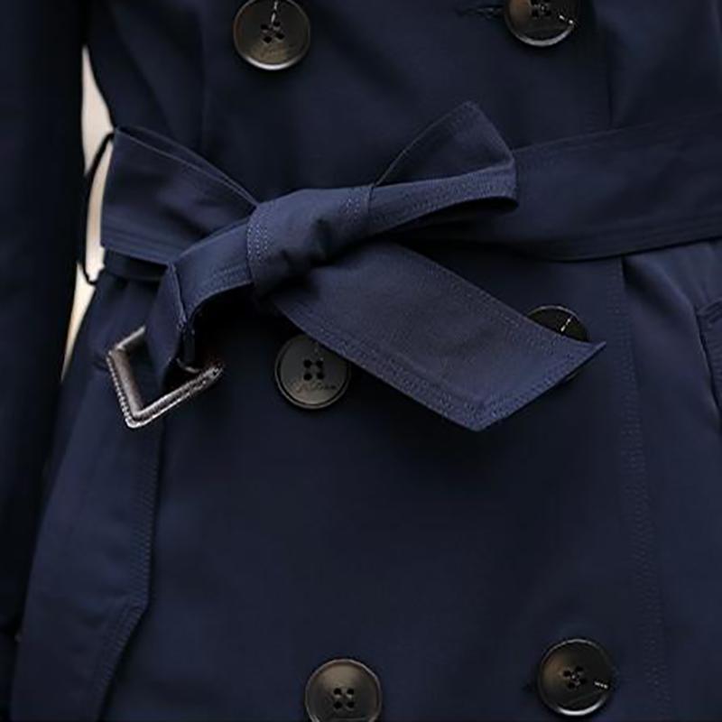 Тренч с подкладкой, женский Тренч средней длины, весенне-осеннее драпированное пальто, длинное пальто выше колена для женщин, пальто