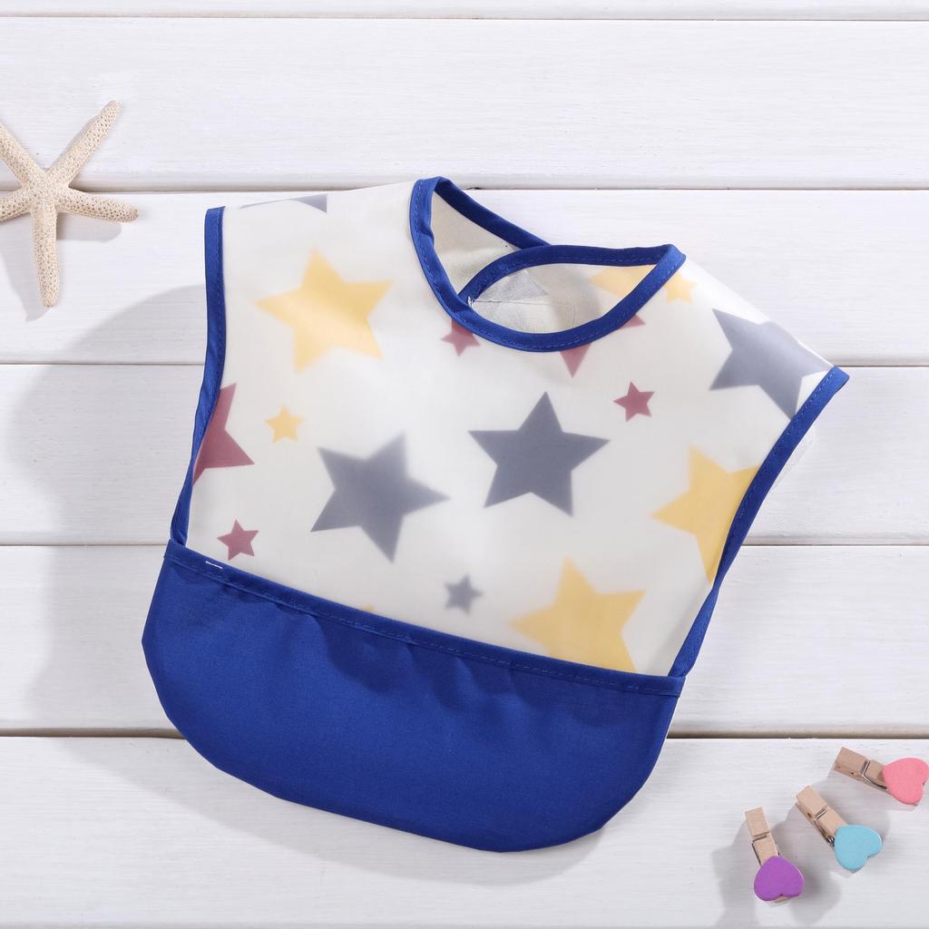 Водонепроницаемый детский слюнявчик с карманом - Дизайн, не требующий стирки