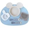 Nishiki Kasei Lunch Mickey Mouse B X Blue Plate, Icon, GR,