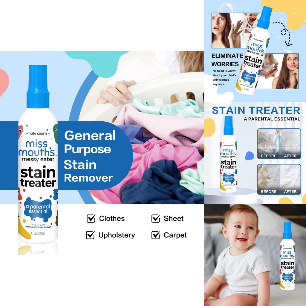 Messy Eater Multifunction Stain Cleaner For Clothing And Furniture Spot Removal Spray