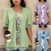 Summer 2024 European American Printed Two-piece Short-sleeved T-shirt for Women