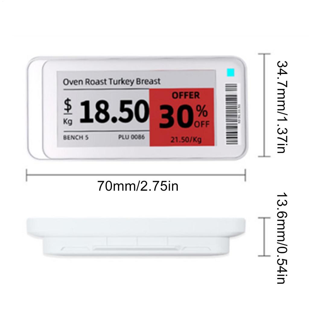 Магнитные электрические умные вывески с E-Ink дисплеем, электронные ценники, держатели для офисов, ресторанов, помещений и улицы