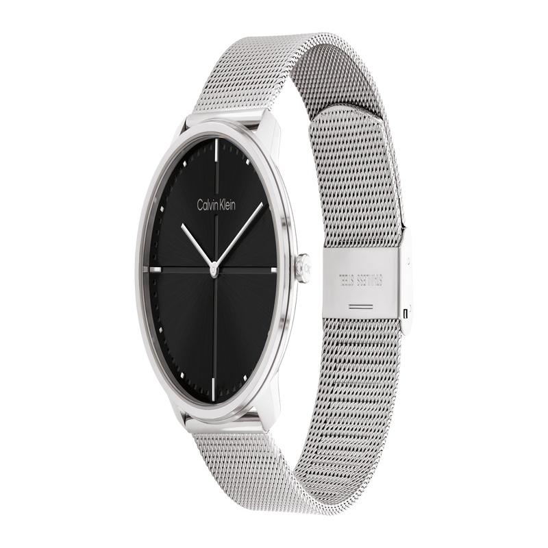 CALVIN KLEIN Eternal Series Watch Quartz Movement Steel Strap Bla Dial Men's Watch Available in Gift Box Simple Unisex 25200152