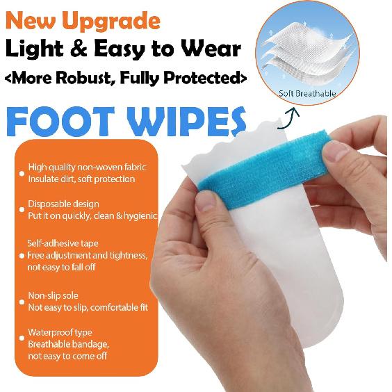 22Pcs Disposable Dog Boots, Cat & Dog Foot Towel, Adjustable Self-Adhesive Foot Cover, Pet Waterproof Foot Cover, Large, Medium and Small Size Pet