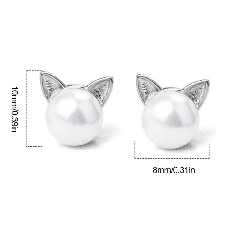 Sophisticated Cat Ear Studs Stylish Cat Earring Jewelry for Fashions Enthusiasts