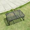 Camping Folding Table Outdoor Picnic Table Foldable Beach Table Mesh Top Grill Table