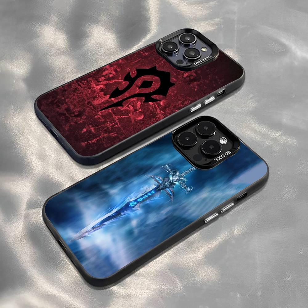 Чехол для телефона W-Warcraft G-Game Для iPhone 17,16,15,14,13,12,11 Plus,Pro Max,XS,Красочный Серебряный Чехол для телефона Funda Cover