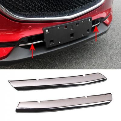 2 шт. ABS Хром Нижняя решетка переднего бампера Накладка-полоса для Mazda CX-5 17-