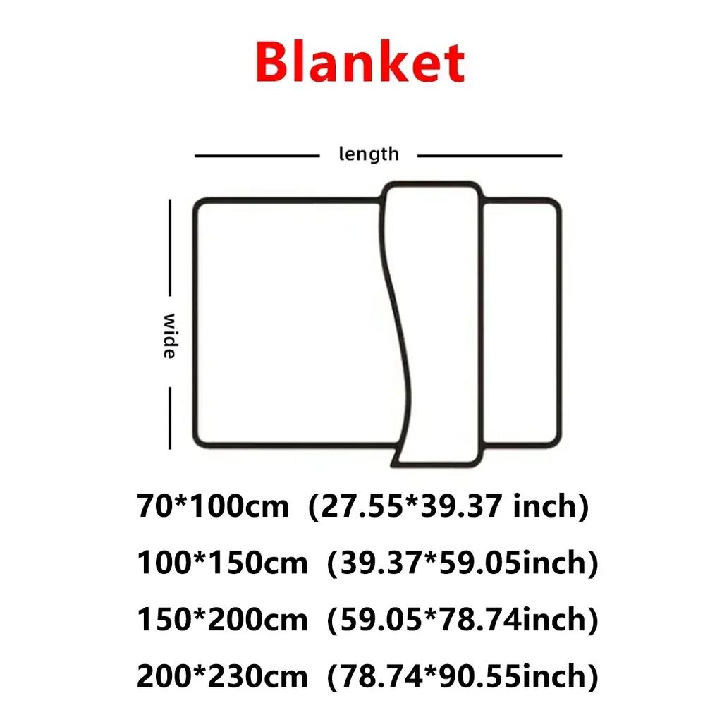 200x230 Double Blanket Solid Color Thickened Wide Striped Multifunctional Blanket, Can Be Used As Bed Sheet