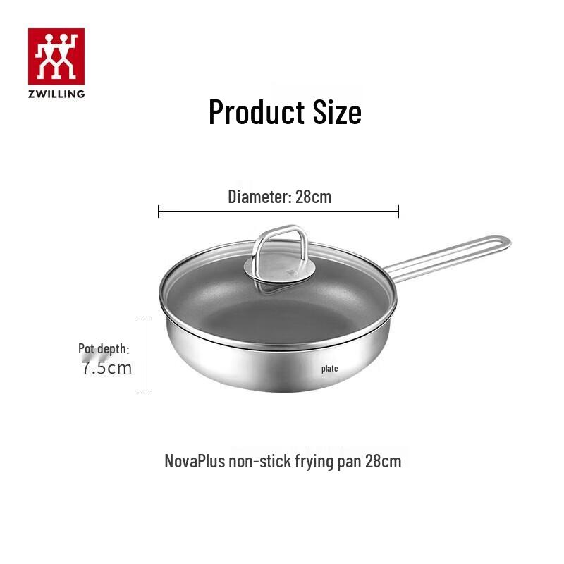 ZWILLING Nova Plus 28cm Non-stick Frying Pan with Lid