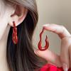 Серьги Ancola «Серебряная Игла» с Красным Сердцем – Модные, Роскошные и Элегантные для Осени/Зимы 2025