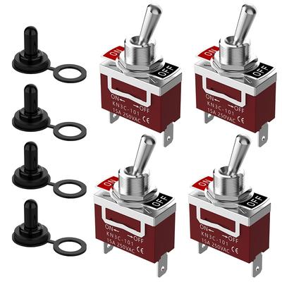 2/4 шт. морской водонепроницаемый тумблер 12 В постоянного тока 30 А сверхмощный 250 В переменного тока 15 А SPST 2-контактный выключатель ВКЛ ВЫКЛ с защитным чехлом для ботинка
