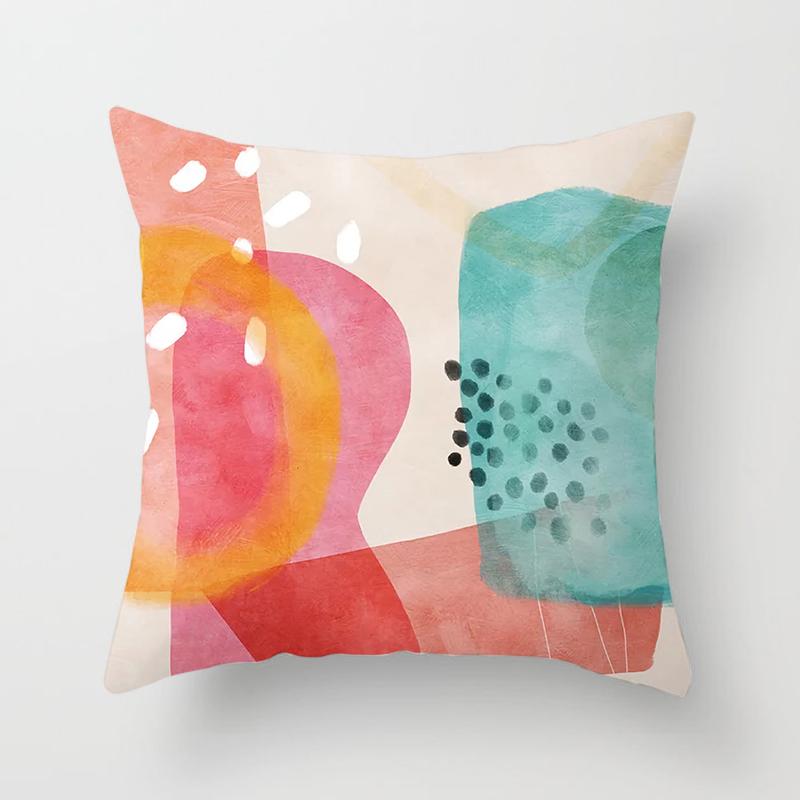 Наволочки с принтом, декоративные чехлы для автомобильных диванов, наволочки для кровати, чешские подушки, домашний декор, розовый плед