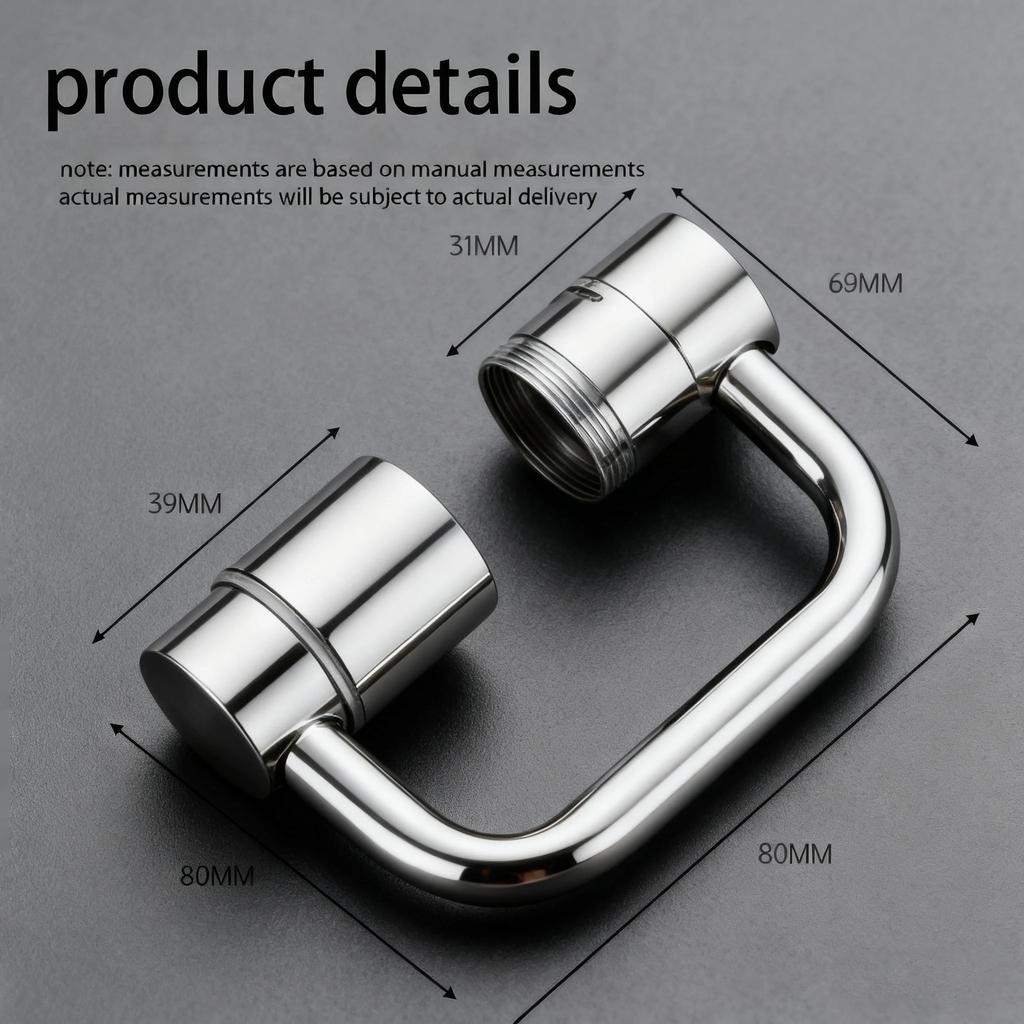 2/1Pcs 1080 Degree Swivel Stainless Steel Kitchen Faucet Extender Universal Dual Mode Bathroom Sink Accessories with Adapter
