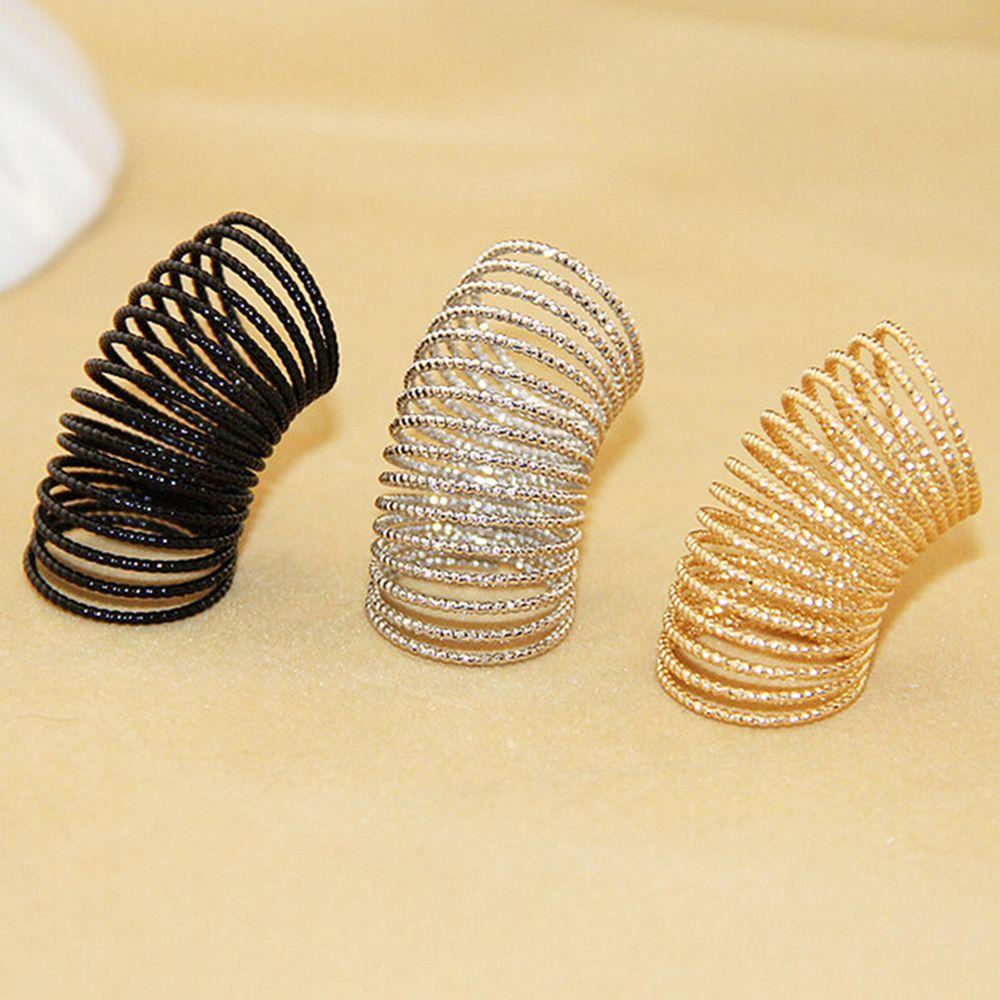 Men Couple Threaded Spring Ring Finger Buckle Korean Style Finger Ring Women Jewelry Accessories