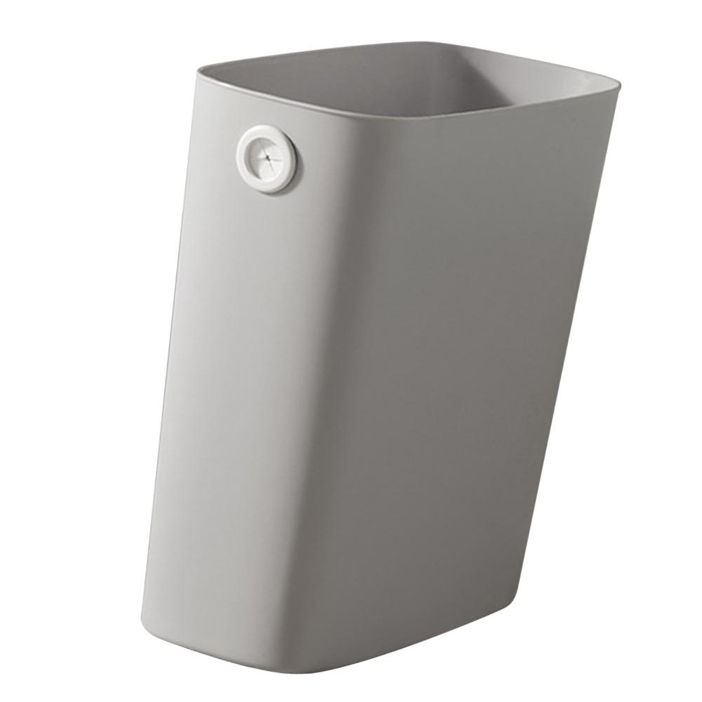 2pcs Warm Grey Small Trash Can Slim Design Indoor Waste Basket Mini Garbage Bin Bathroom