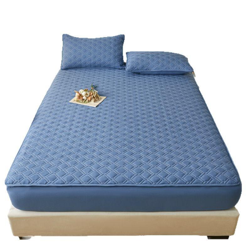 Комплект из трех предметов матраса класса А для матерей и младенцев, однотонный, хлопковый пыльник, нескользящий наматрасник из стираного хлопка