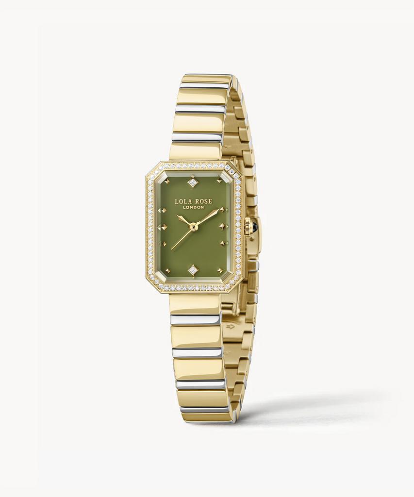 Lollalojeu Ms. Lola Green Onyx Zirconia Wife Gift Watch Set