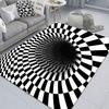 3D Велюровый Коврик для Ног в Виде Клоунской Стопы с Рисунком Вихря - Декоративный Коврик для Прихожей, Легкий в Уходе