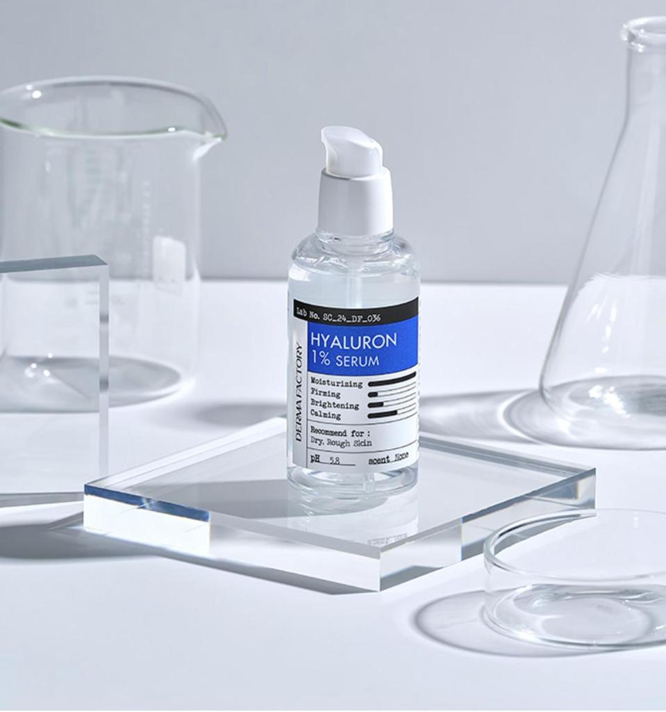 DERMA FACTORY Сыворотка с гиалуроновой кислотой 1% Глубокое увлажнение, наполнение, гидратация 80 мл Ампула для лица K-Beauty