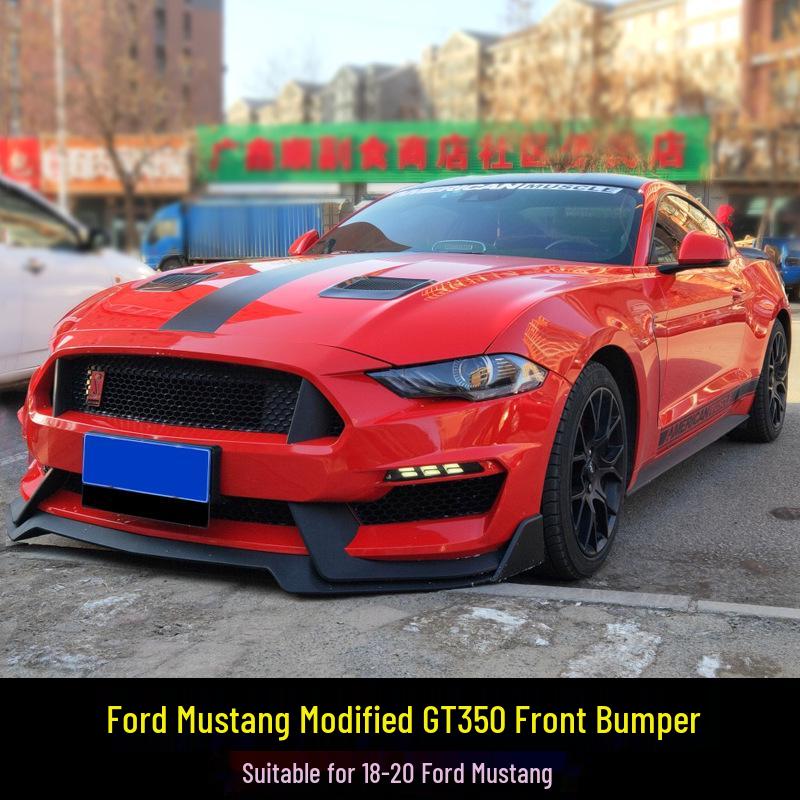 Совместимый передний сплиттер обвес для 2018-2023 Ford Mustang GT350 Модифицированный бампер